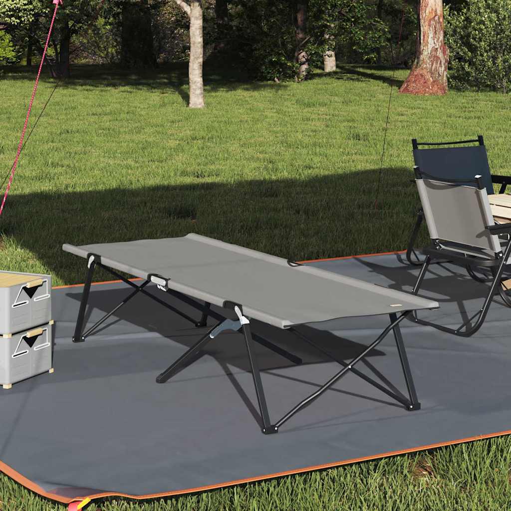 Letto da campeggio pieghevole Grigio 206 x 76 x 74 cm