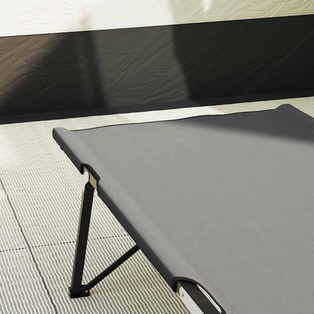 Letto da campeggio pieghevole Grigio 206 x 76 x 74 cm