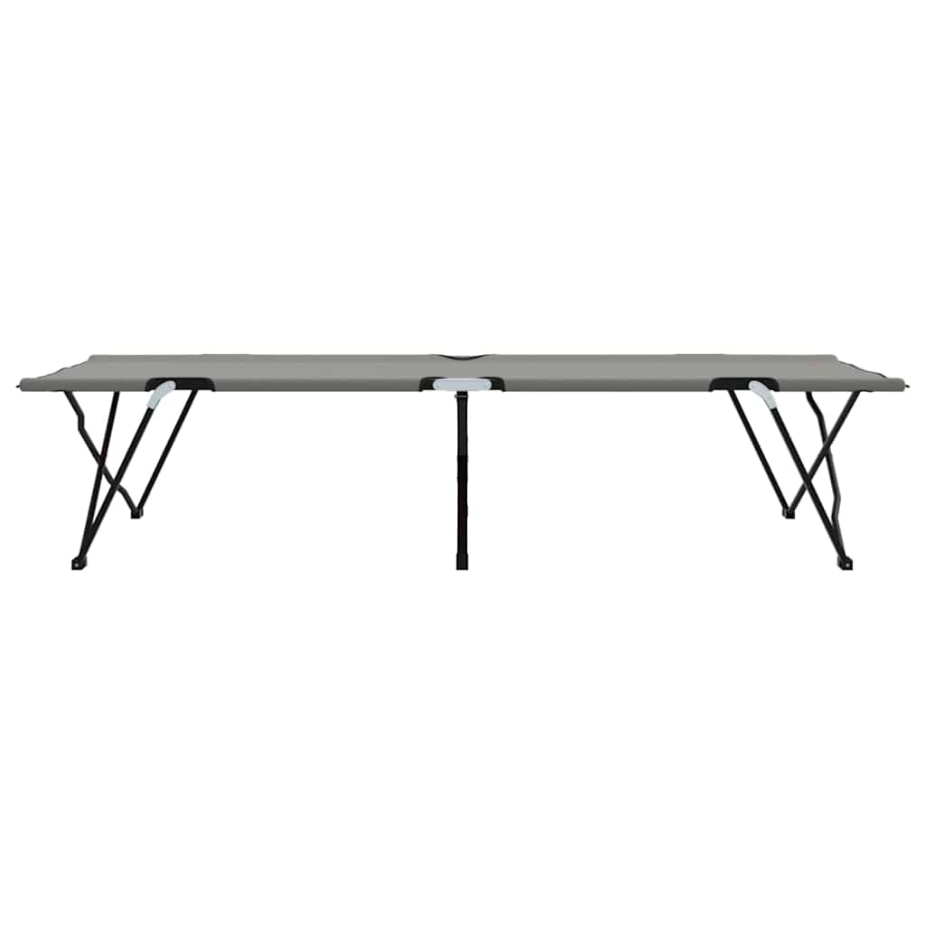 Letto da campeggio pieghevole Grigio 206 x 76 x 74 cm