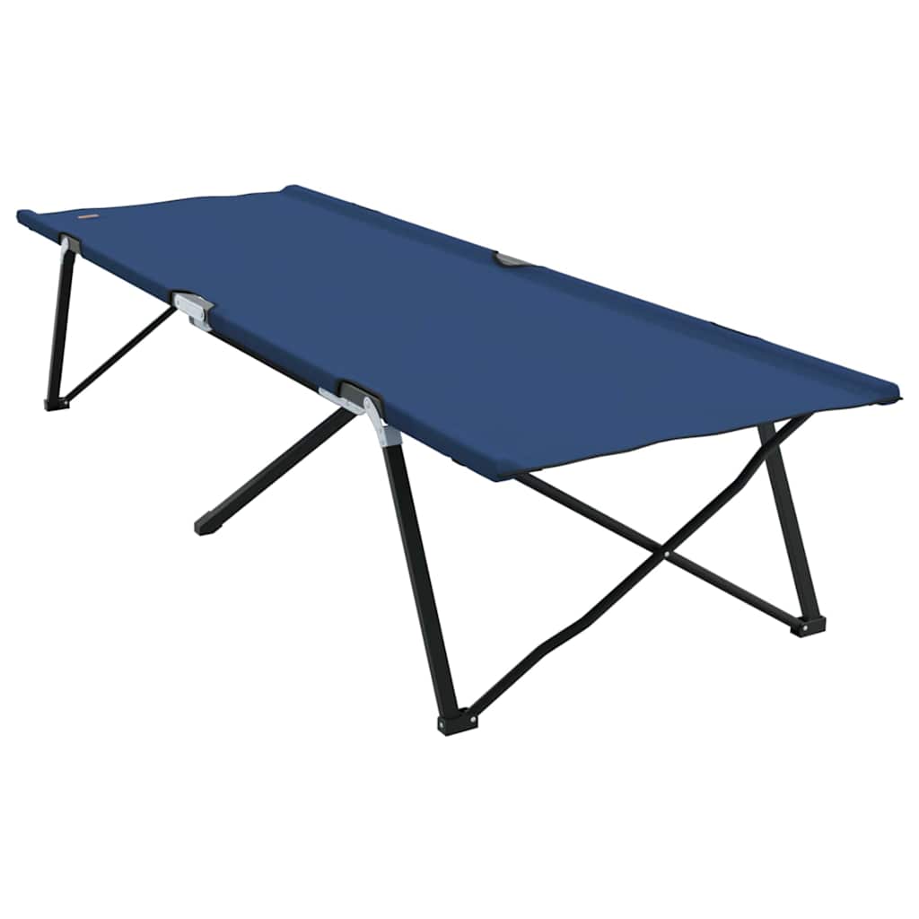 Letto da campeggio pieghevole 2 pz Blu 206 x 76 x 74 cm