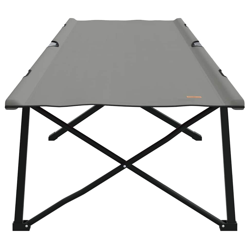 Letto da campeggio pieghevole 2 pz Grigio 206 x 76 x 74 cm