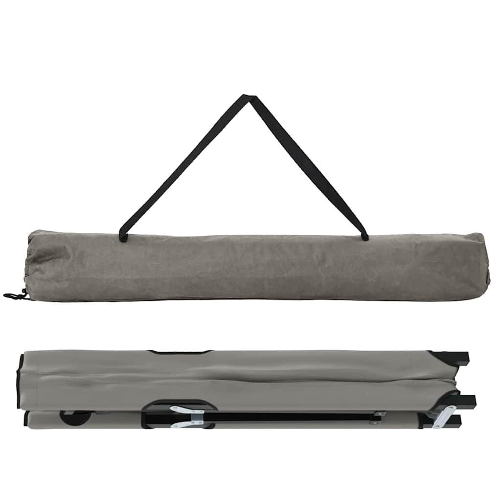 Letto da campeggio pieghevole 2 pz Grigio 206 x 76 x 74 cm