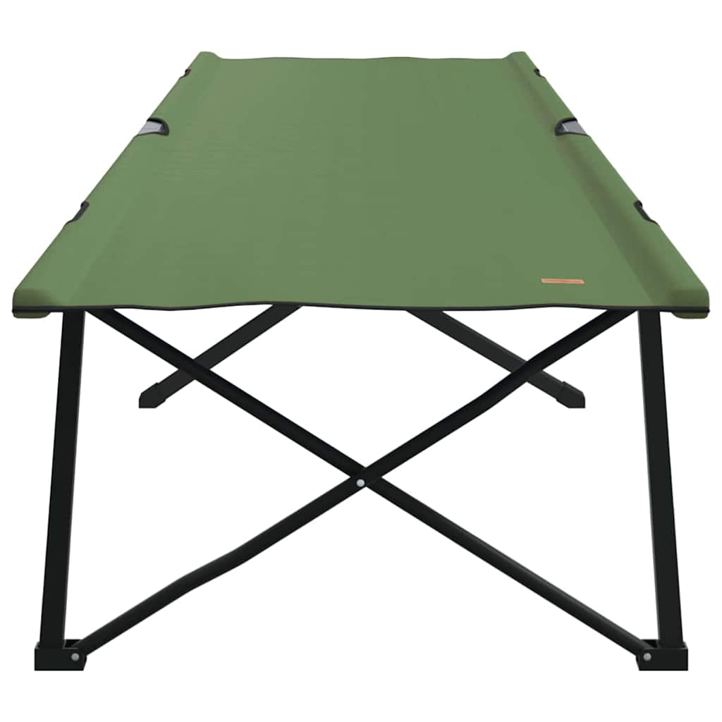 Letto da campeggio pieghevole 2 pz Verde 206 x 76 x 74 cm