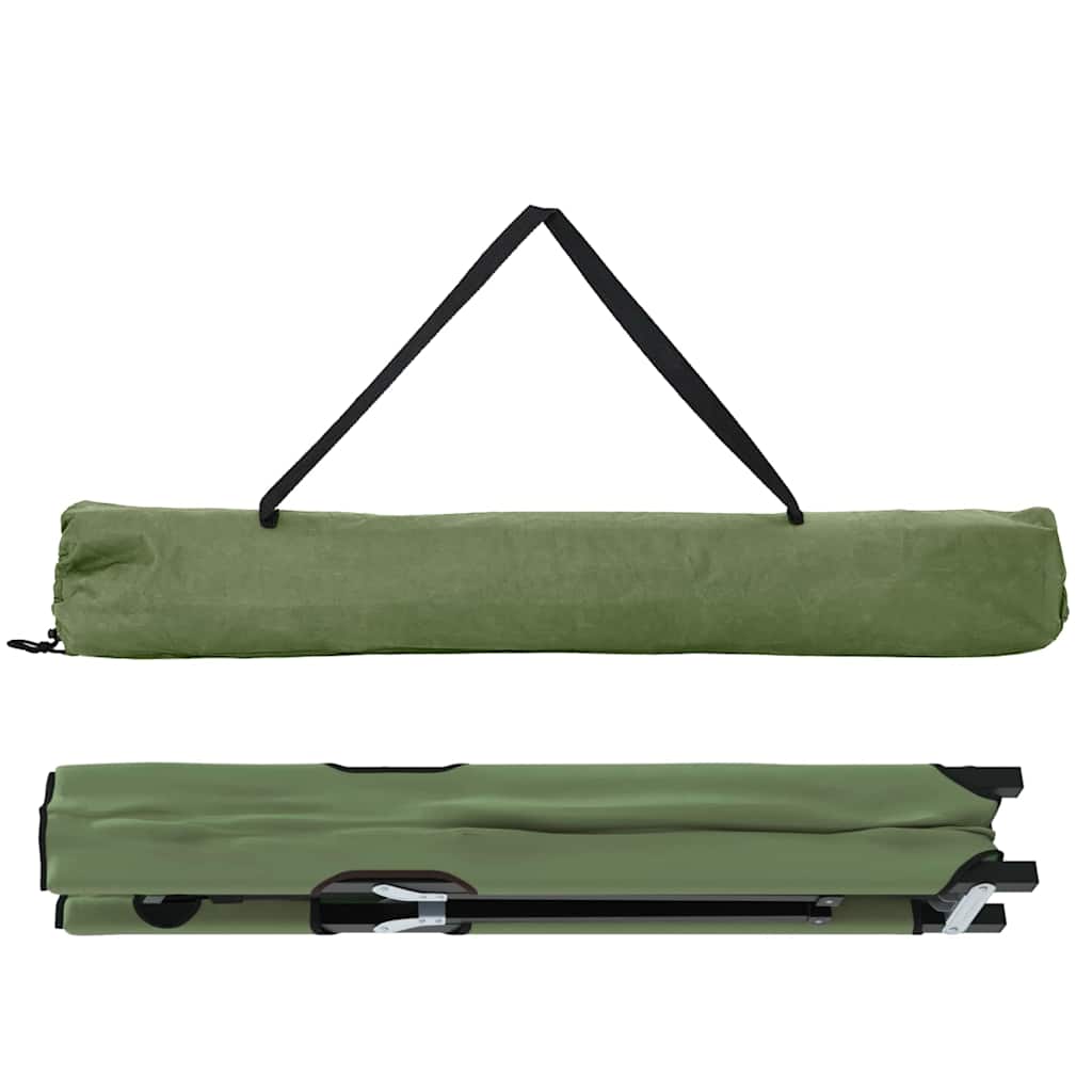 Letto da campeggio pieghevole 2 pz Verde 206 x 76 x 74 cm