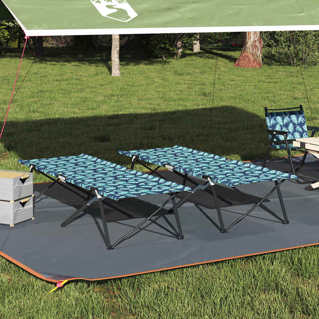 Letto da campeggio pieghevole 2 pz Foresta 206 x 76 x 74 cm