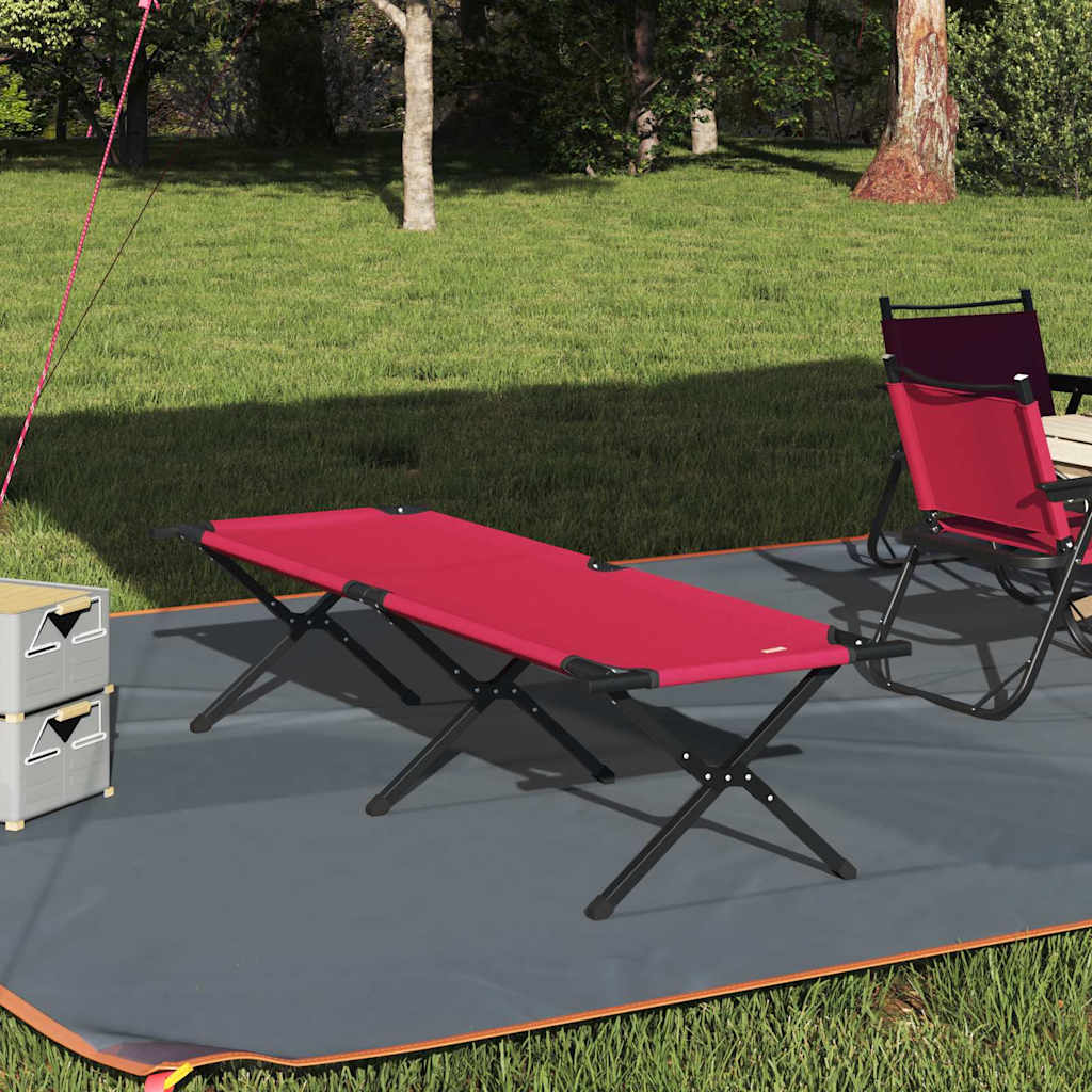 Letto da campeggio pieghevole Rosso 193 x 69 x 45 cm