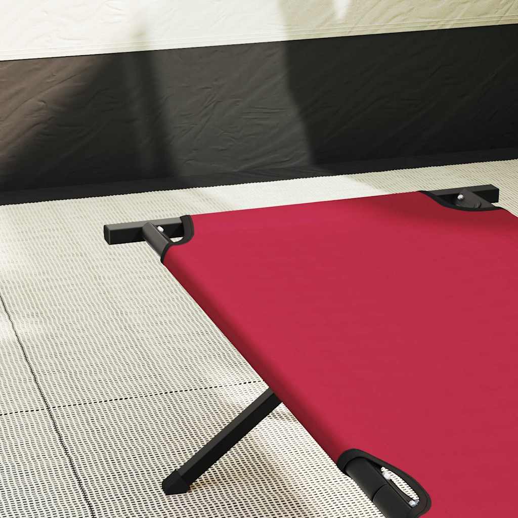 Letto da campeggio pieghevole Rosso 193 x 69 x 45 cm