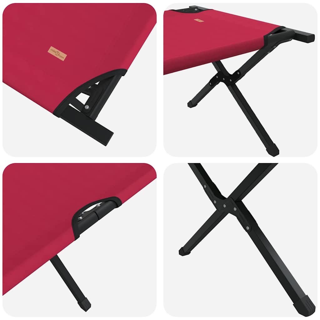 Letto da campeggio pieghevole Rosso 193 x 69 x 45 cm