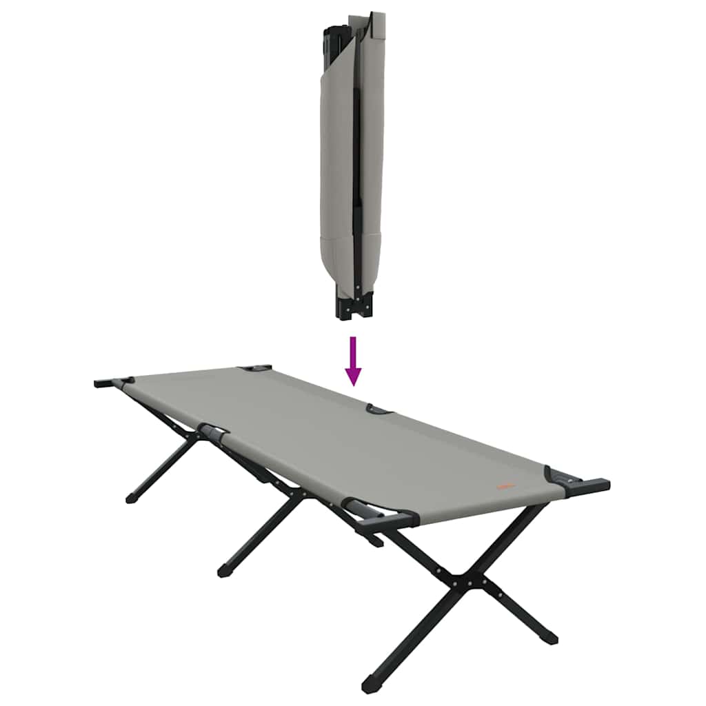 Letto da campeggio pieghevole Grigio 193 x 69 x 45 cm