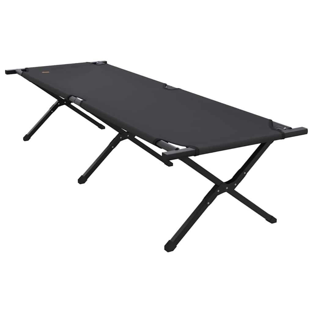 Letto da campeggio pieghevole 2 pz Nero 193 x 69 x 45 cm