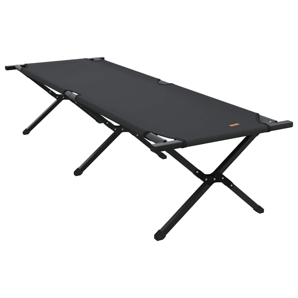 Letto da campeggio pieghevole 2 pz Nero 193 x 69 x 45 cm