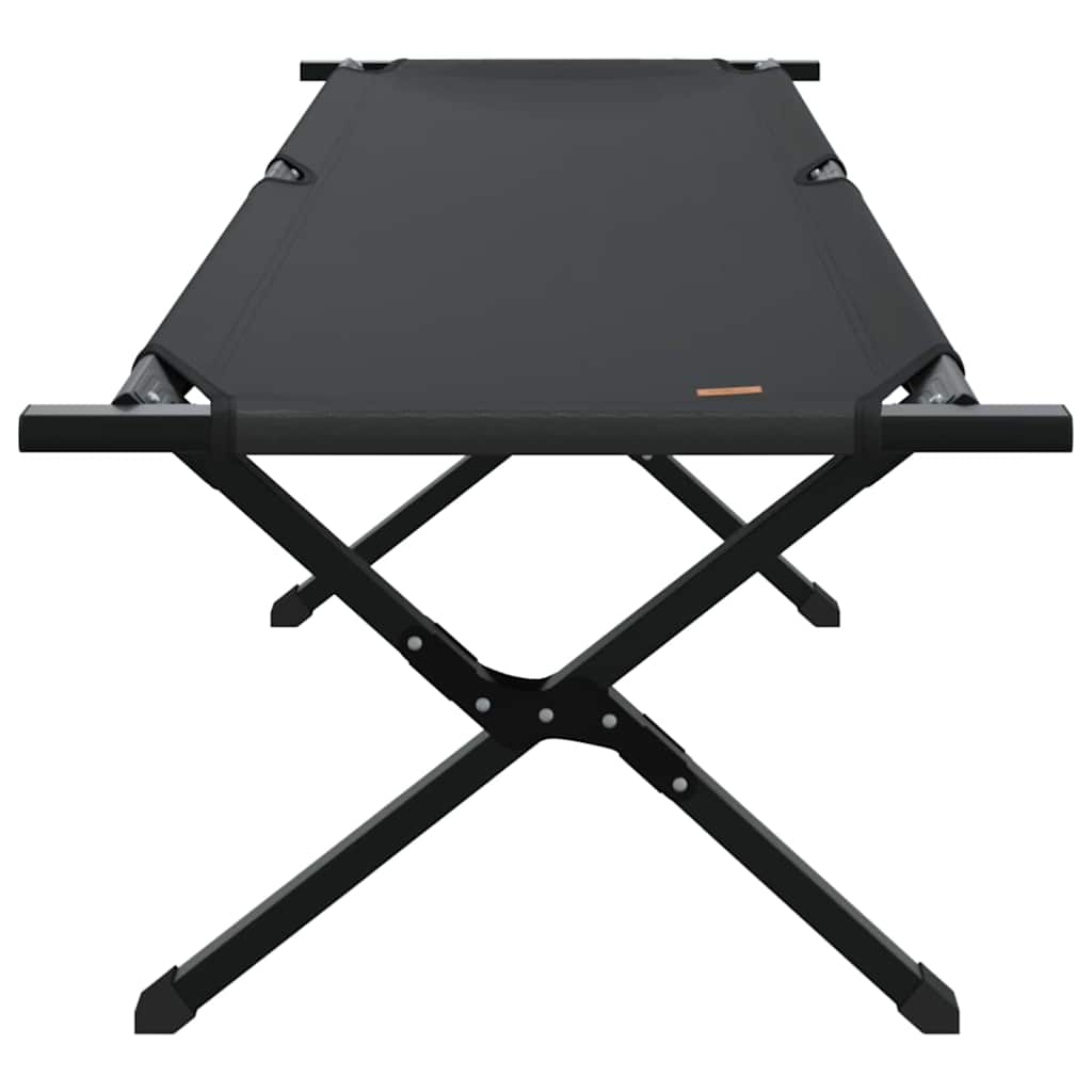 Letto da campeggio pieghevole 2 pz Nero 193 x 69 x 45 cm