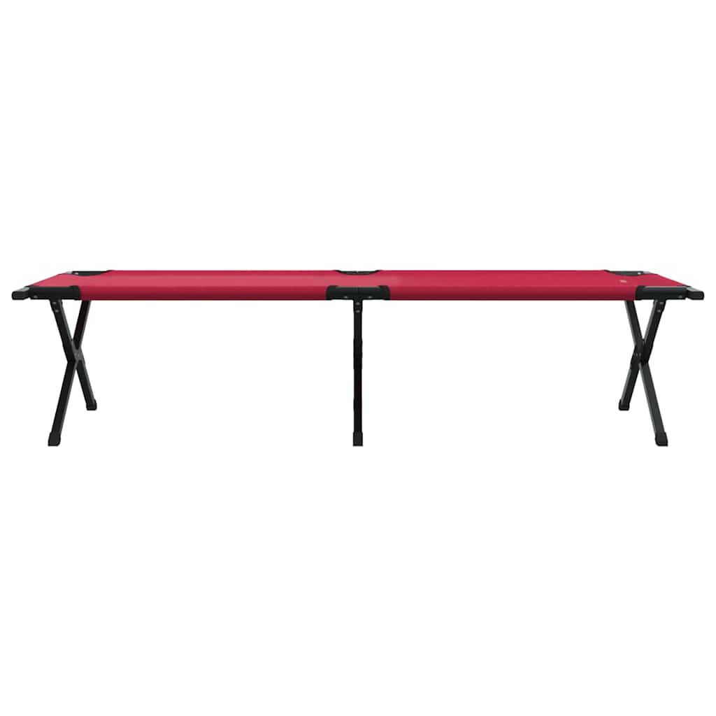 Letto da campeggio pieghevole 2 pz Rosso 193 x 69 x 45 cm