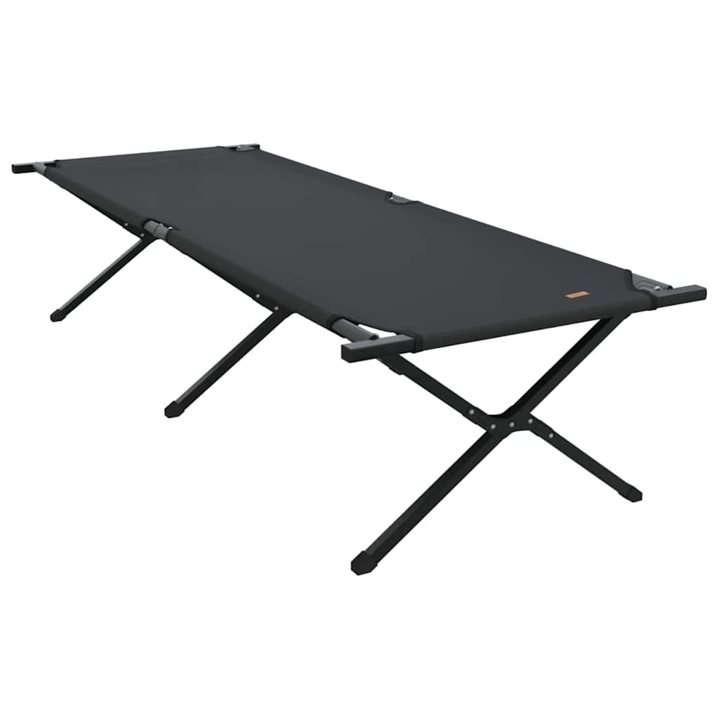 Letto da campeggio pieghevole Nero 210 x 80 x 46 cm