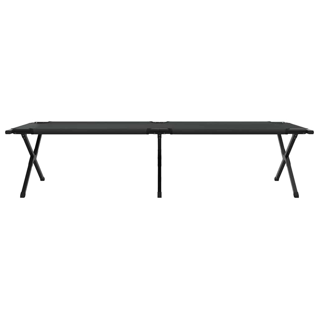 Letto da campeggio pieghevole Nero 210 x 80 x 46 cm