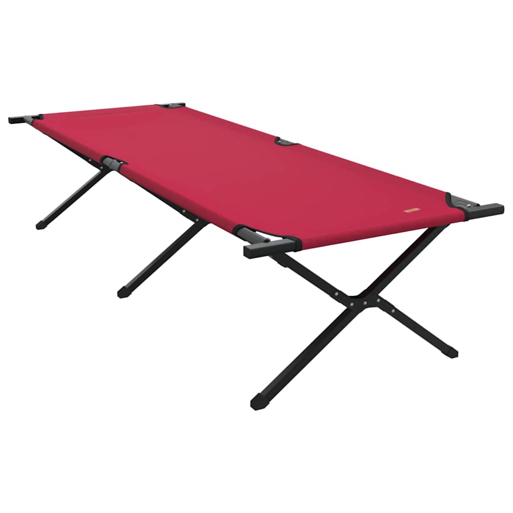 Letto da campeggio pieghevole Rosso 210 x 80 x 46 cm