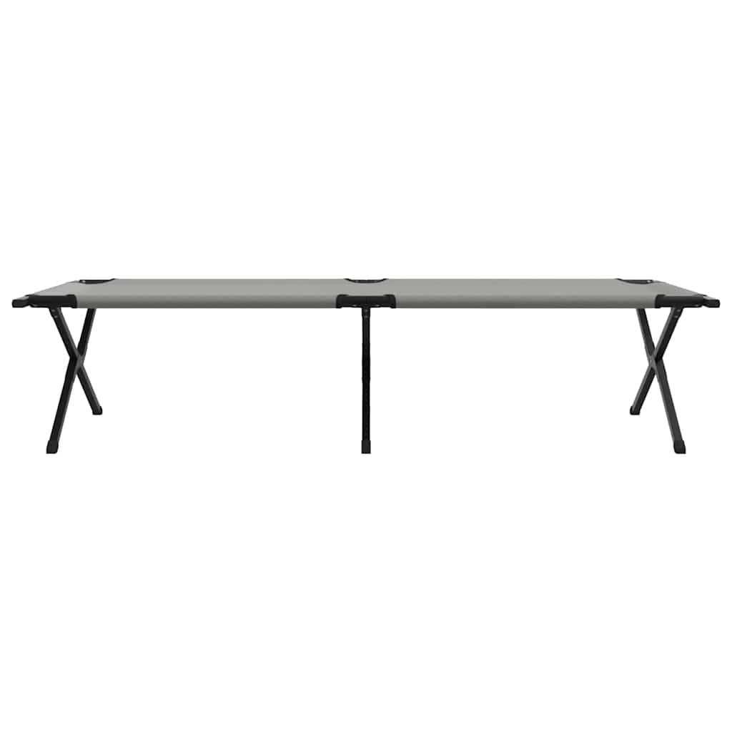 Letto da campeggio pieghevole Grigio 210 x 80 x 46 cm