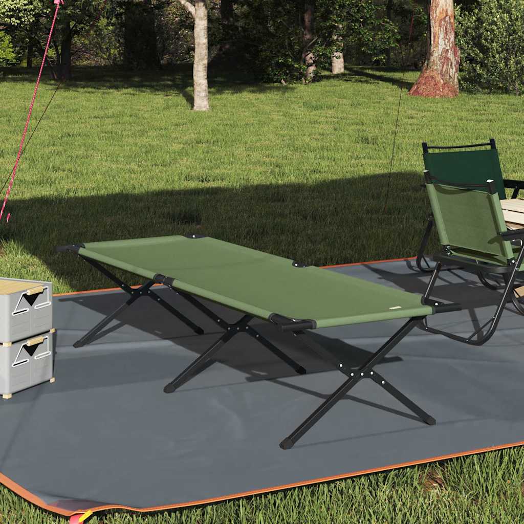 Letto da campeggio pieghevole Verde 210 x 80 x 46 cm