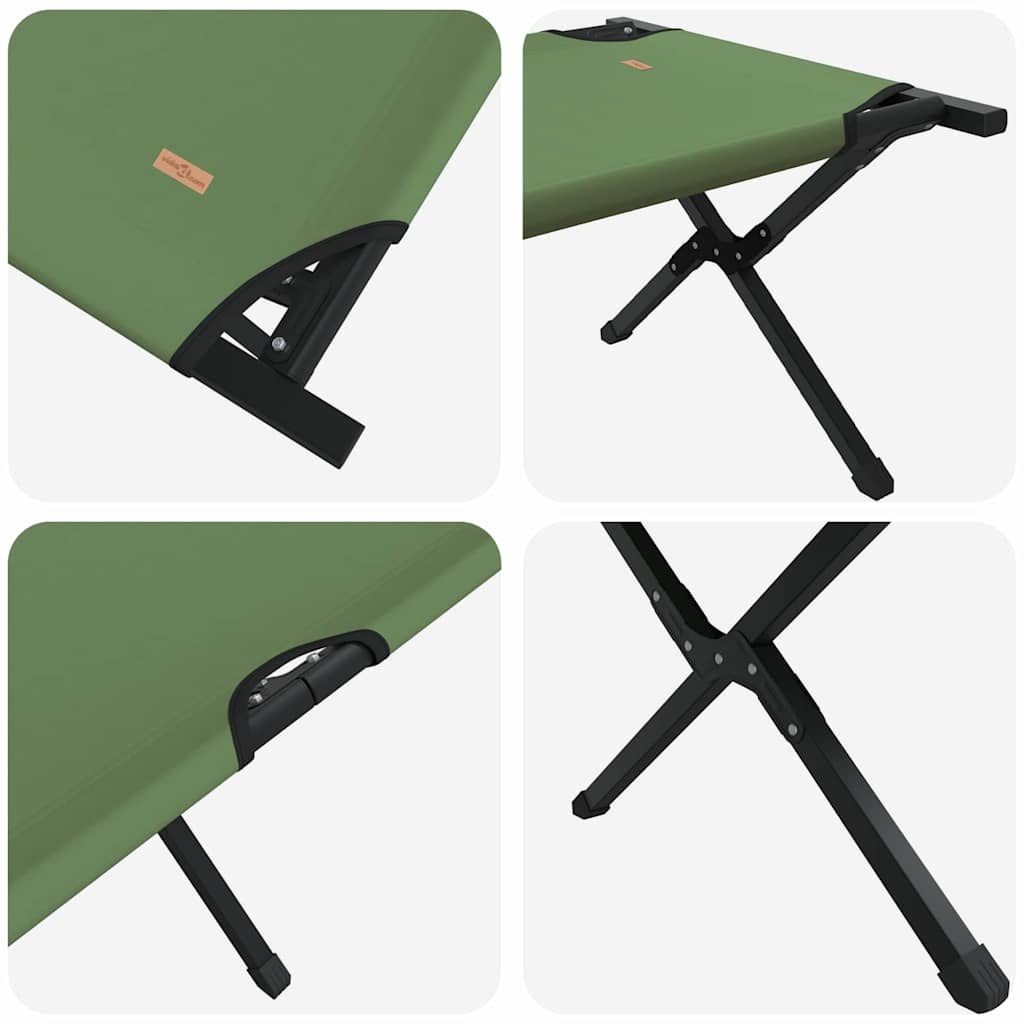 Letto da campeggio pieghevole Verde 210 x 80 x 46 cm