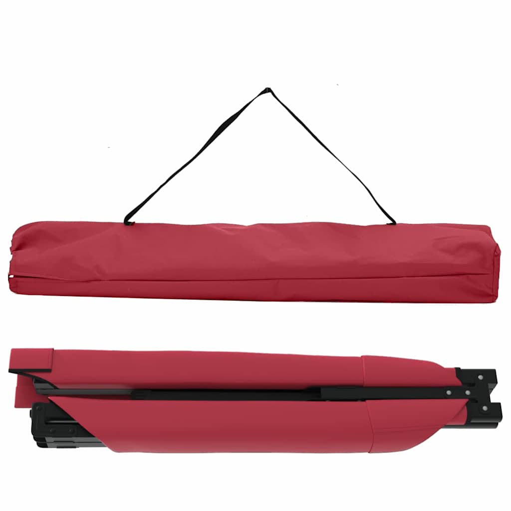 Letto da campeggio pieghevole 2 pz Rosso 210 x 80 x 46 cm