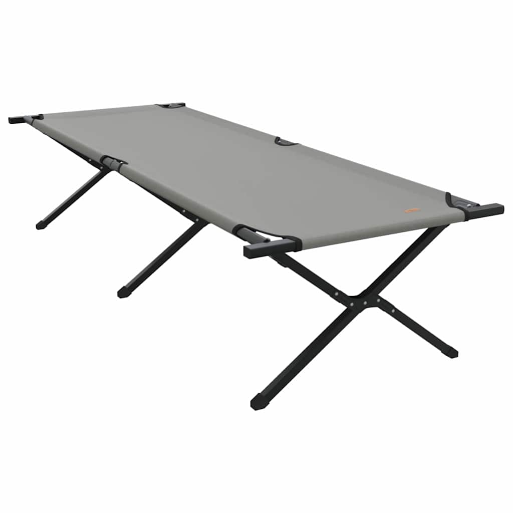 Letto da campeggio pieghevole 2 pz Grigio 210 x 80 x 46 cm