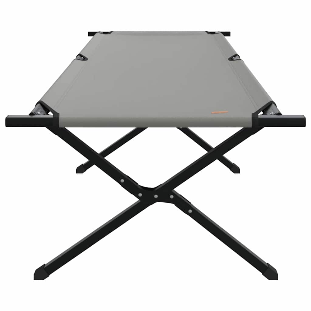 Letto da campeggio pieghevole 2 pz Grigio 210 x 80 x 46 cm