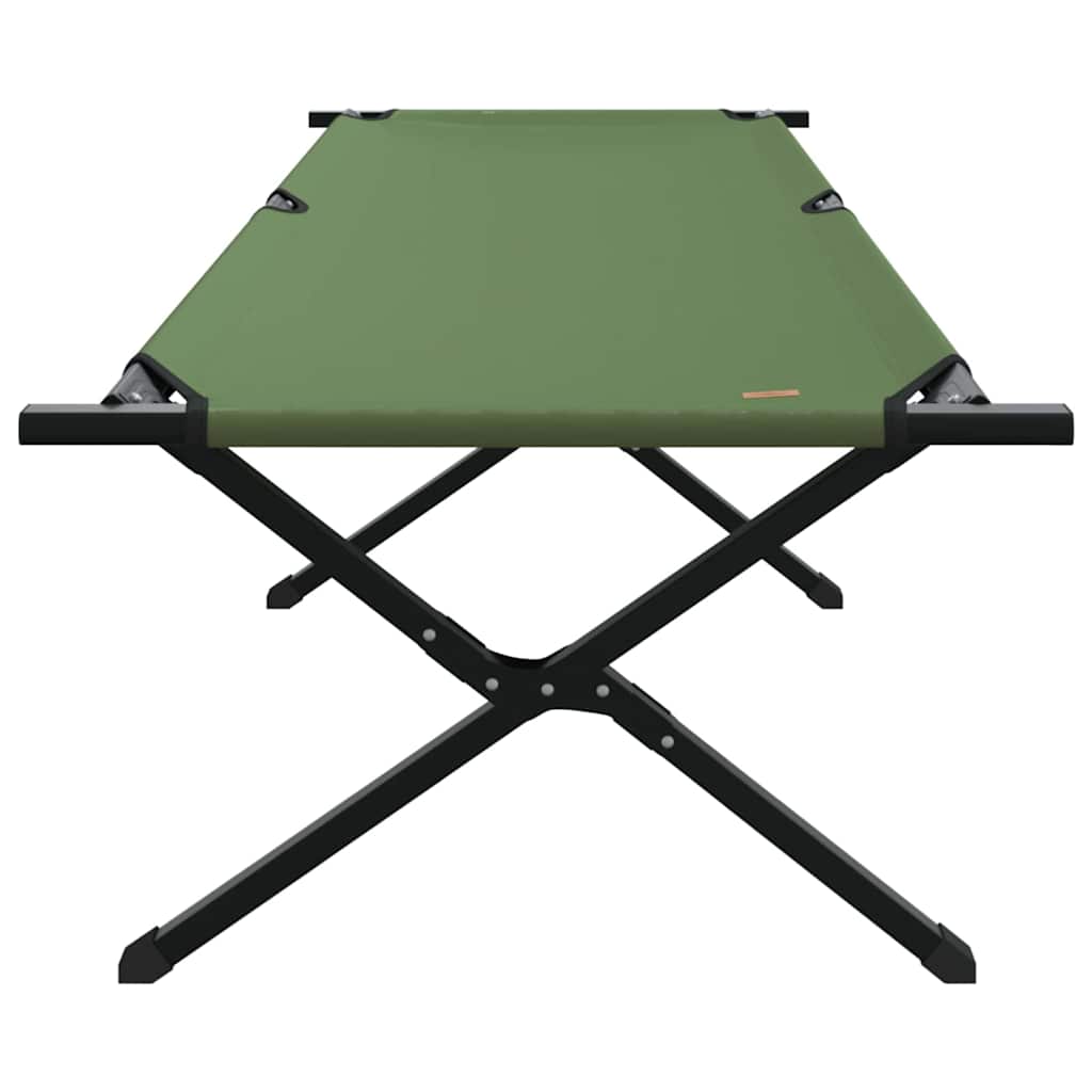 Letto da campeggio pieghevole 2 pz Verde 210 x 80 x 46 cm
