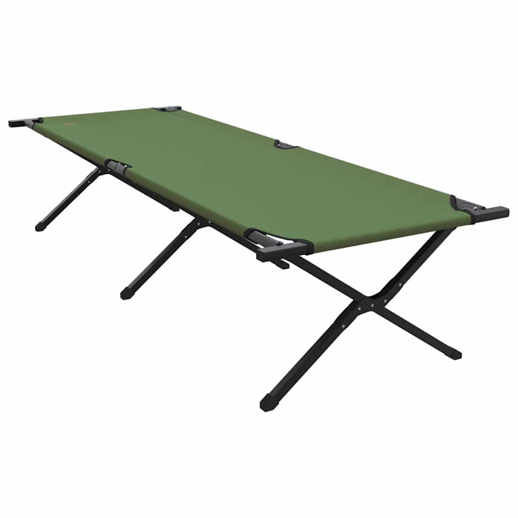 Letto da campeggio pieghevole 2 pz Verde 210 x 80 x 46 cm