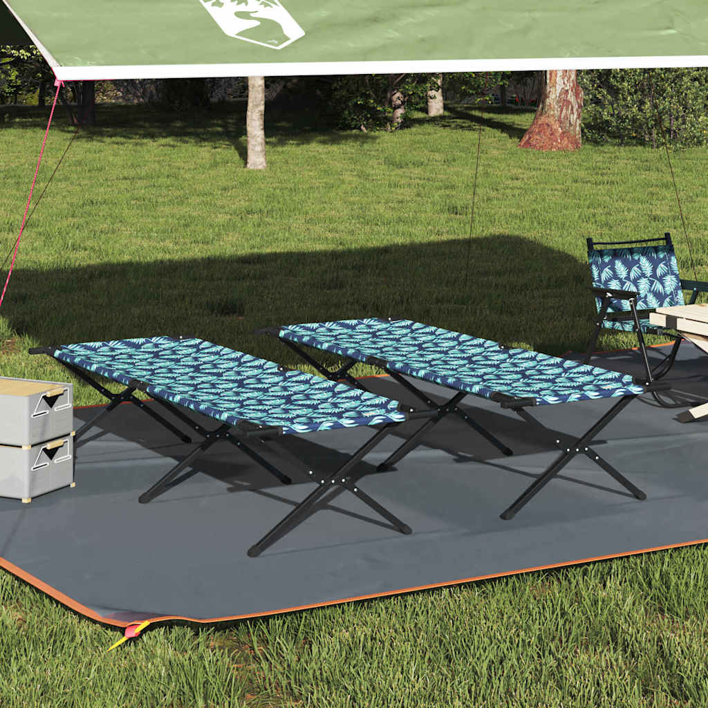 Letto da campeggio pieghevole 2 pz Foresta 210 x 80 x 46 cm