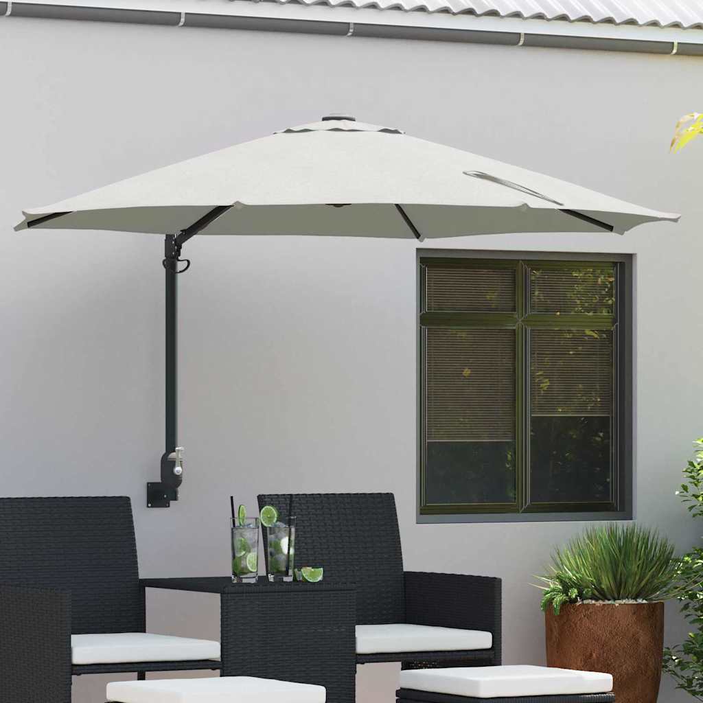 Ombrello da giardino 248 x 248 x 148 cm Poliestere e Acciaio
