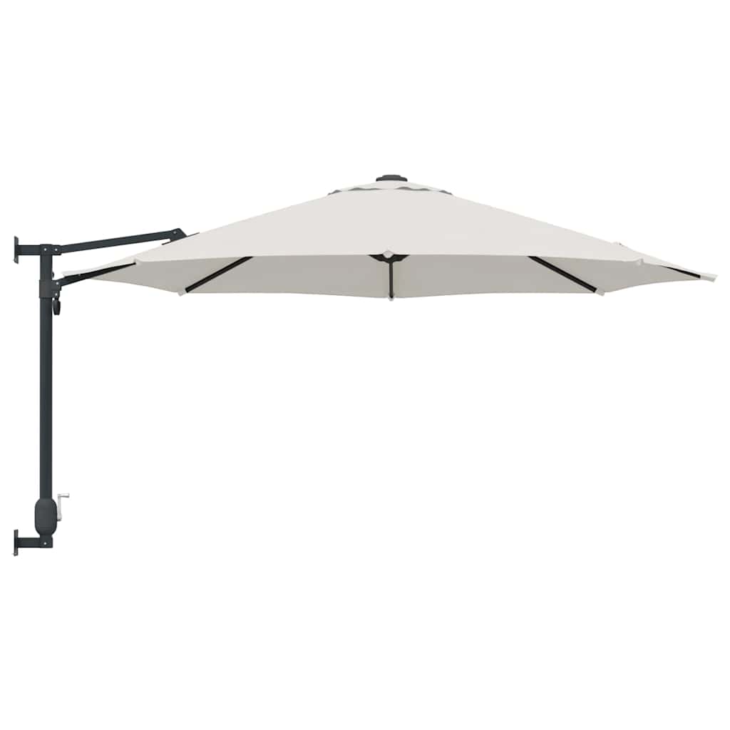 Ombrello da giardino 248 x 248 x 148 cm Poliestere e Acciaio