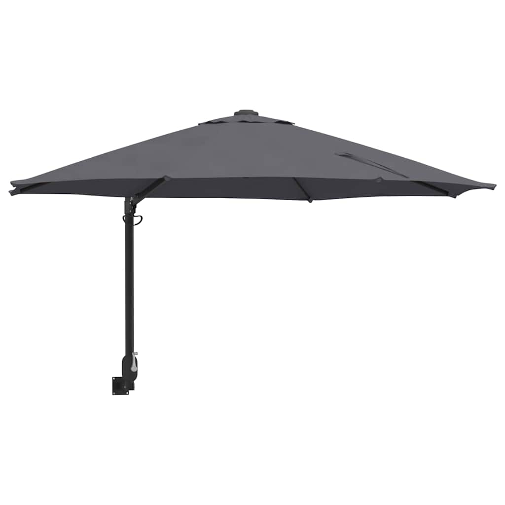 Ombrello da giardino 248 x 248 x 148 cm Poliestere e Acciaio