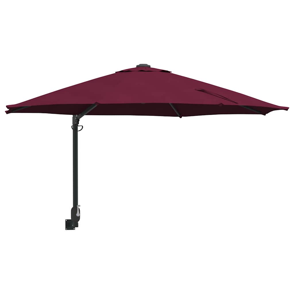 Ombrello da giardino 248 x 248 x 148 cm Poliestere e Acciaio