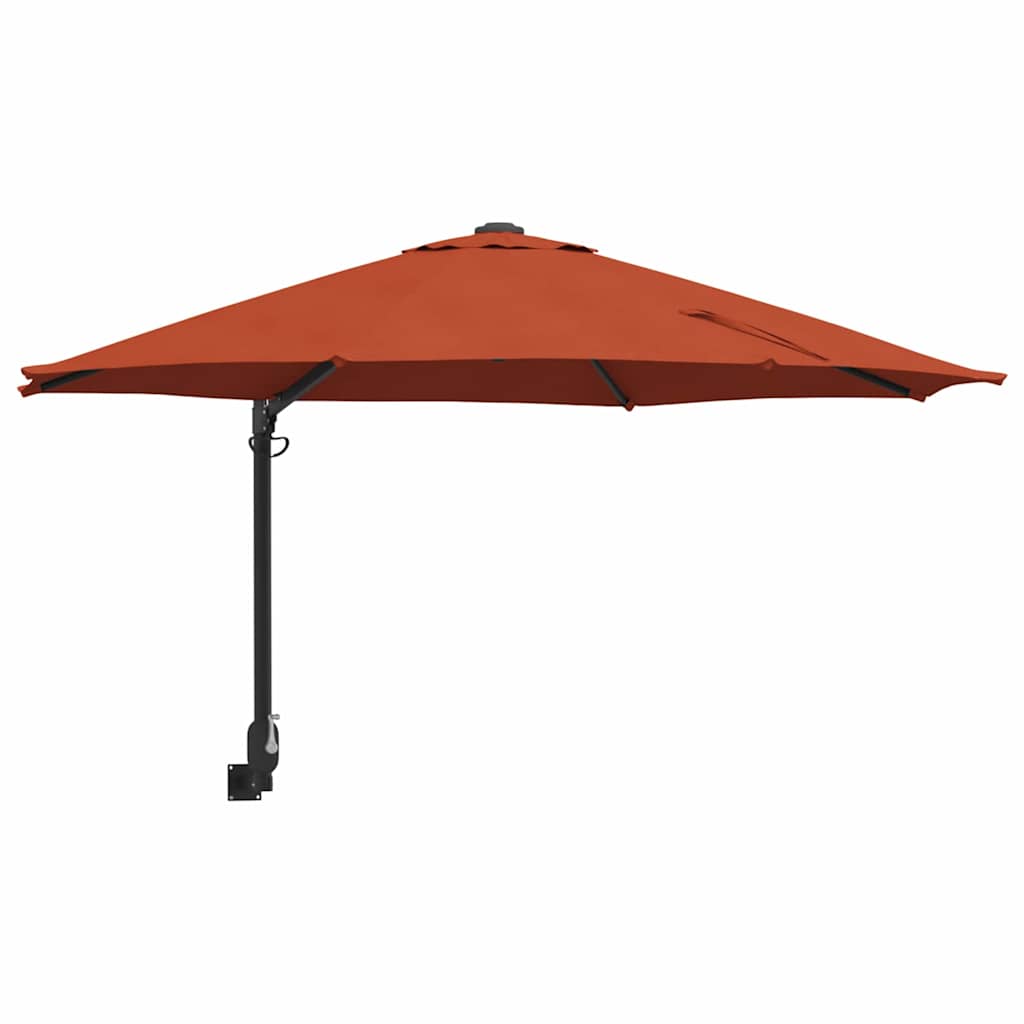 Ombrello da giardino 248 x 248 x 148 cm Poliestere e Acciaio
