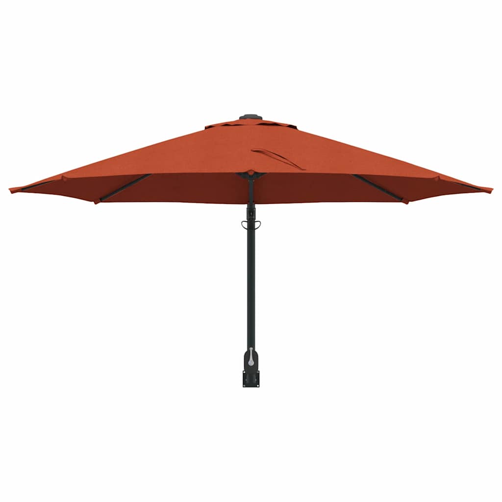 Ombrello da giardino 248 x 248 x 148 cm Poliestere e Acciaio