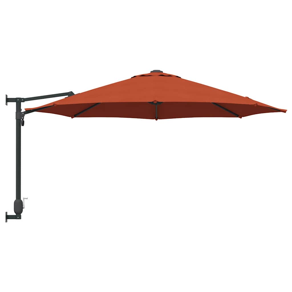 Ombrello da giardino 248 x 248 x 148 cm Poliestere e Acciaio
