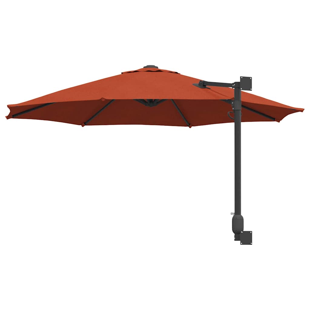 Ombrello da giardino 248 x 248 x 148 cm Poliestere e Acciaio