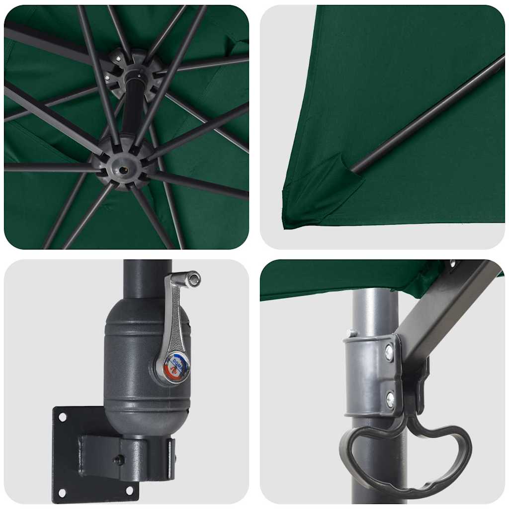 Ombrello da giardino Verde 248,5 x 247,5 x 160 cm