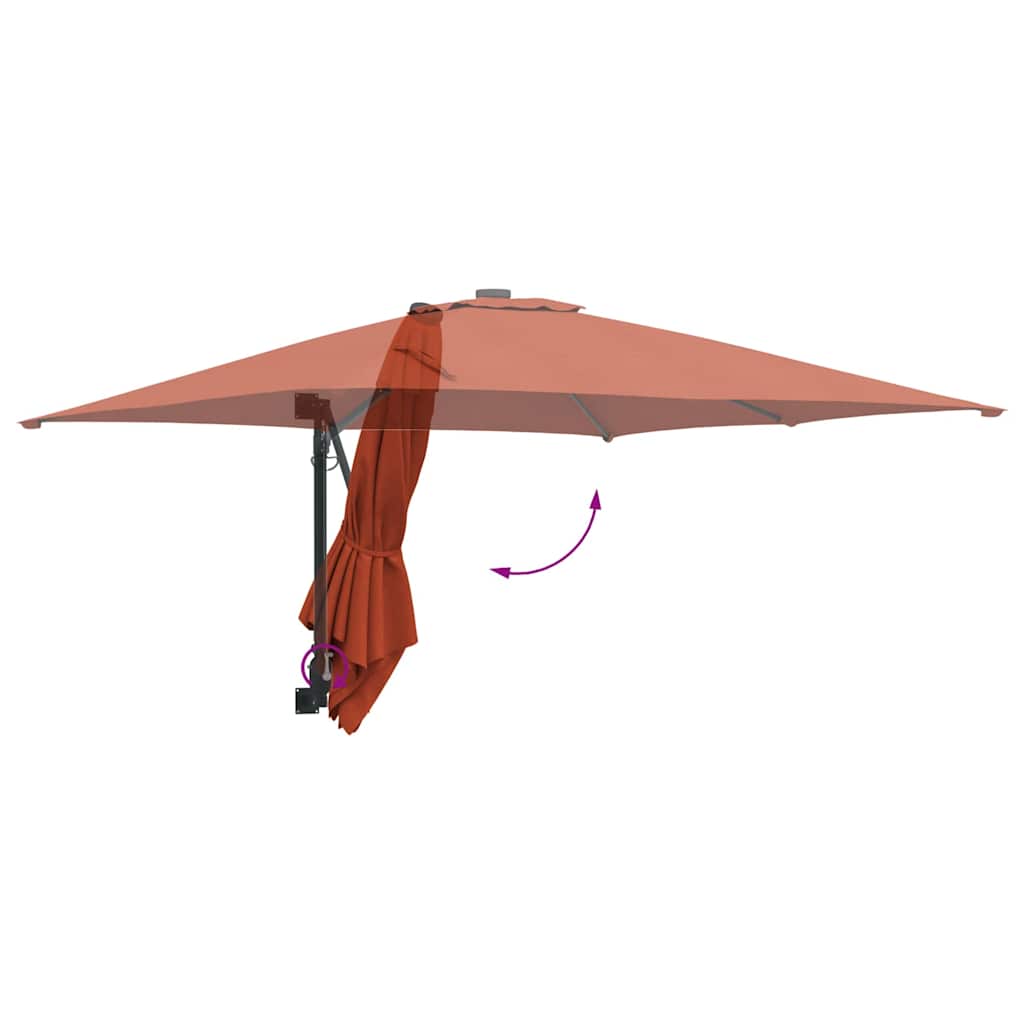 Ombrello da giardino Terracotta 248,5 x 247,5 x 160 cm
