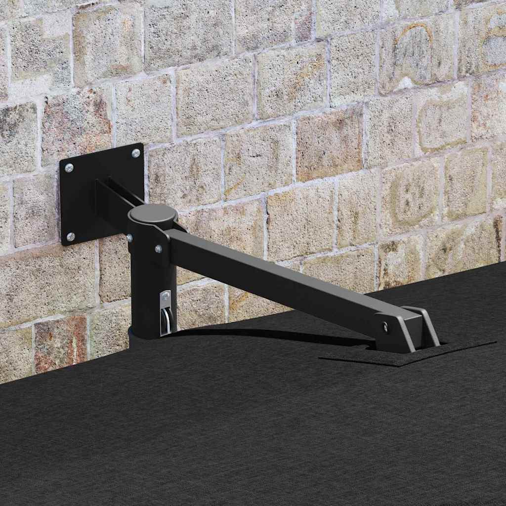 Ombrello da giardino Nero 248,5 x 247,5 x 160 cm