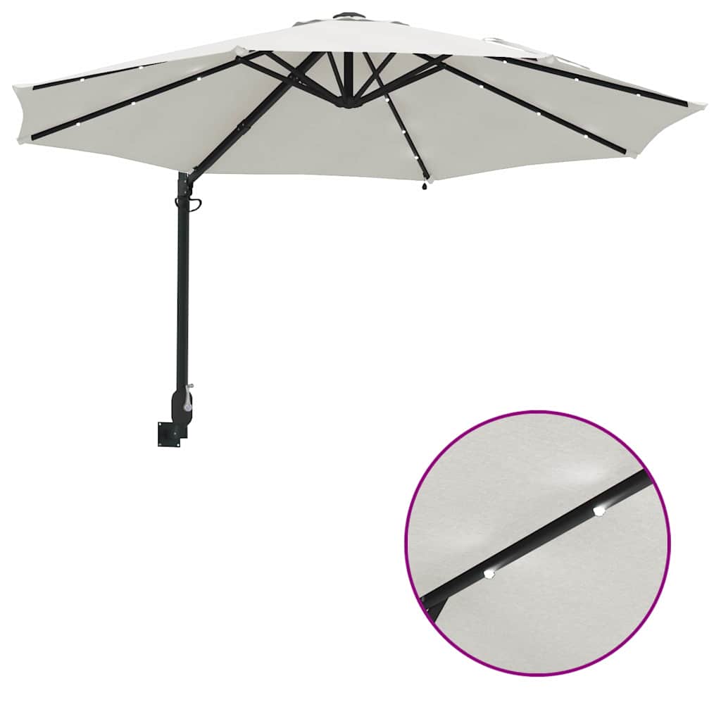 Ombrello da giardino Sabbia 248 x 248 x 148 cm