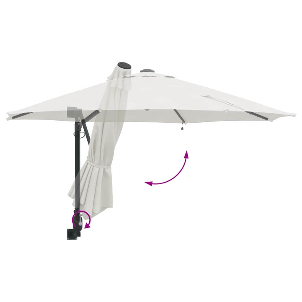 Ombrello da giardino Sabbia 248 x 248 x 148 cm