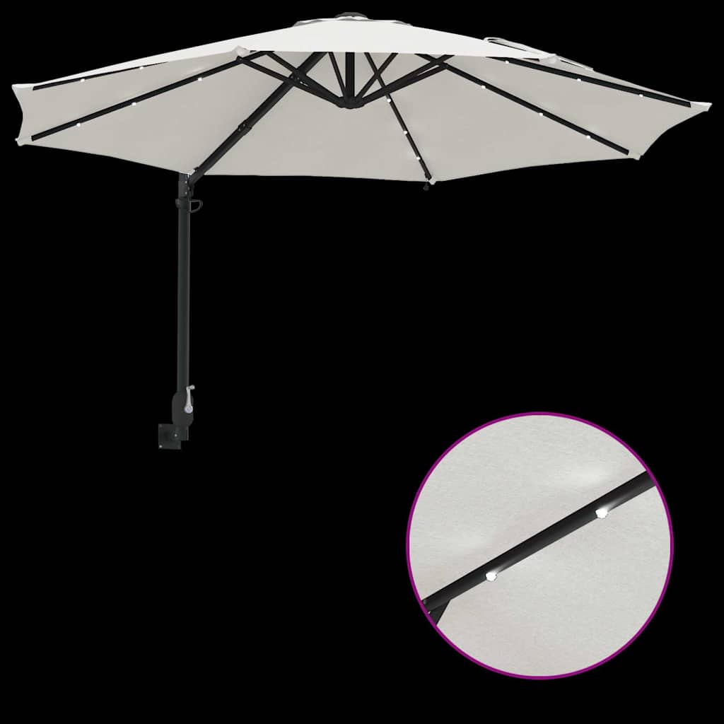 Ombrello da giardino Sabbia 248 x 248 x 148 cm