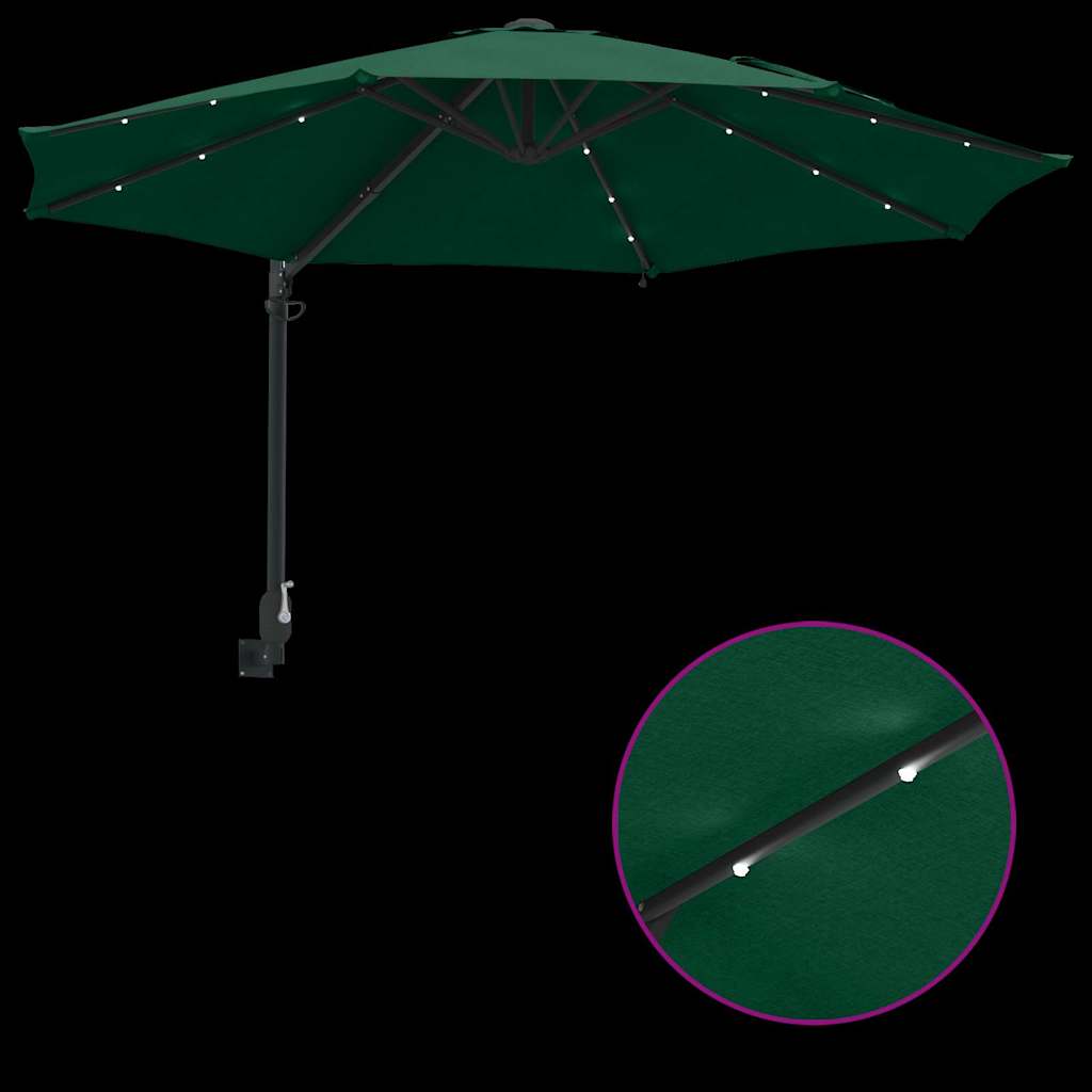 Ombrello da giardino Verde 248 x 248 x 148 cm