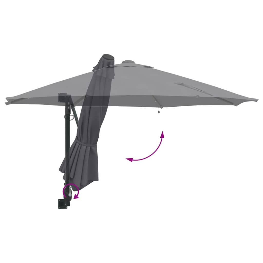 Ombrello da giardino Antracite 248 x 248 x 148 cm