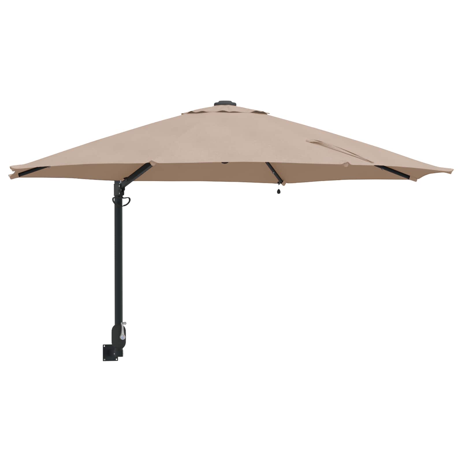 Ombrello da giardino 248 x 248 x 148 cm Poliestere e Acciaio