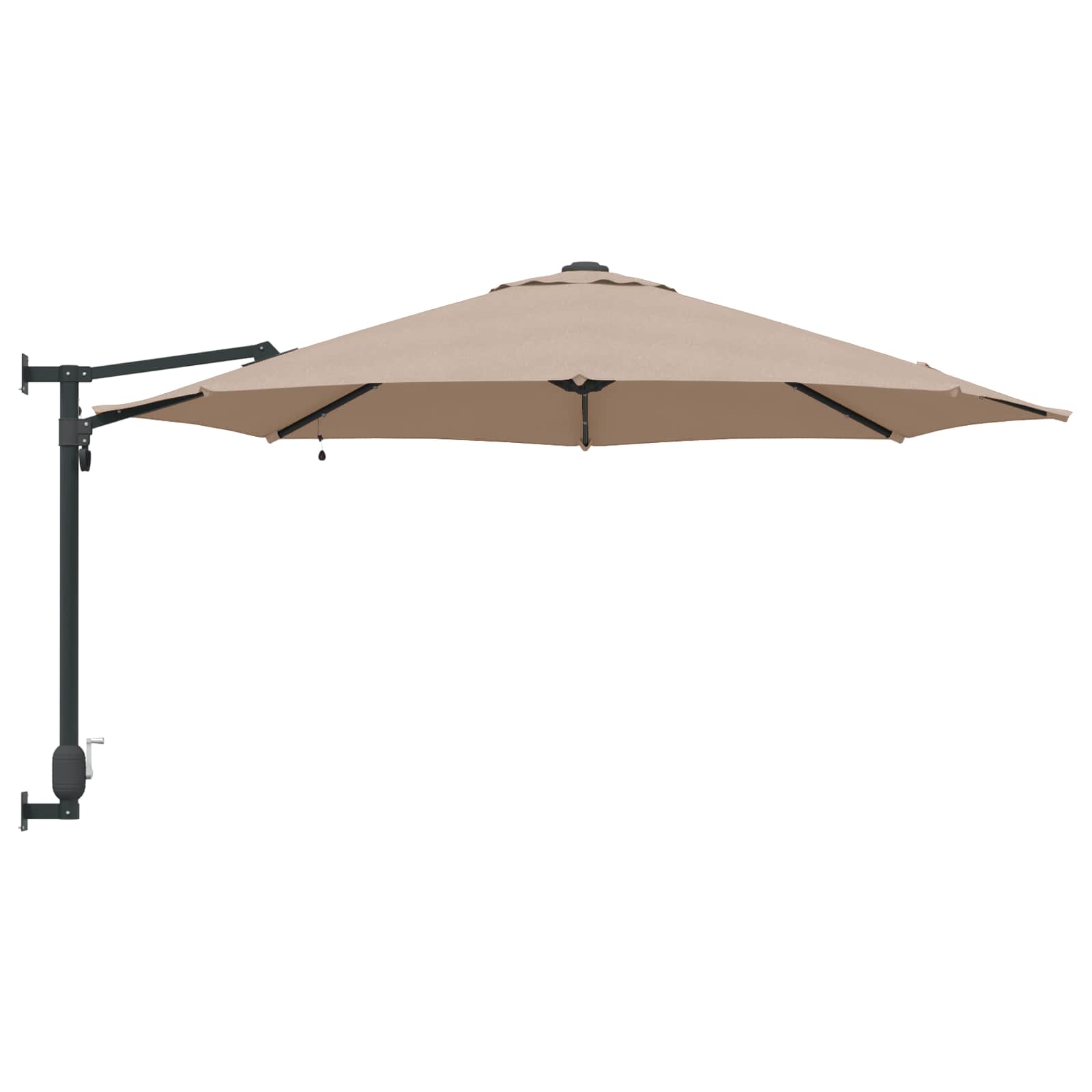 Ombrello da giardino 248 x 248 x 148 cm Poliestere e Acciaio