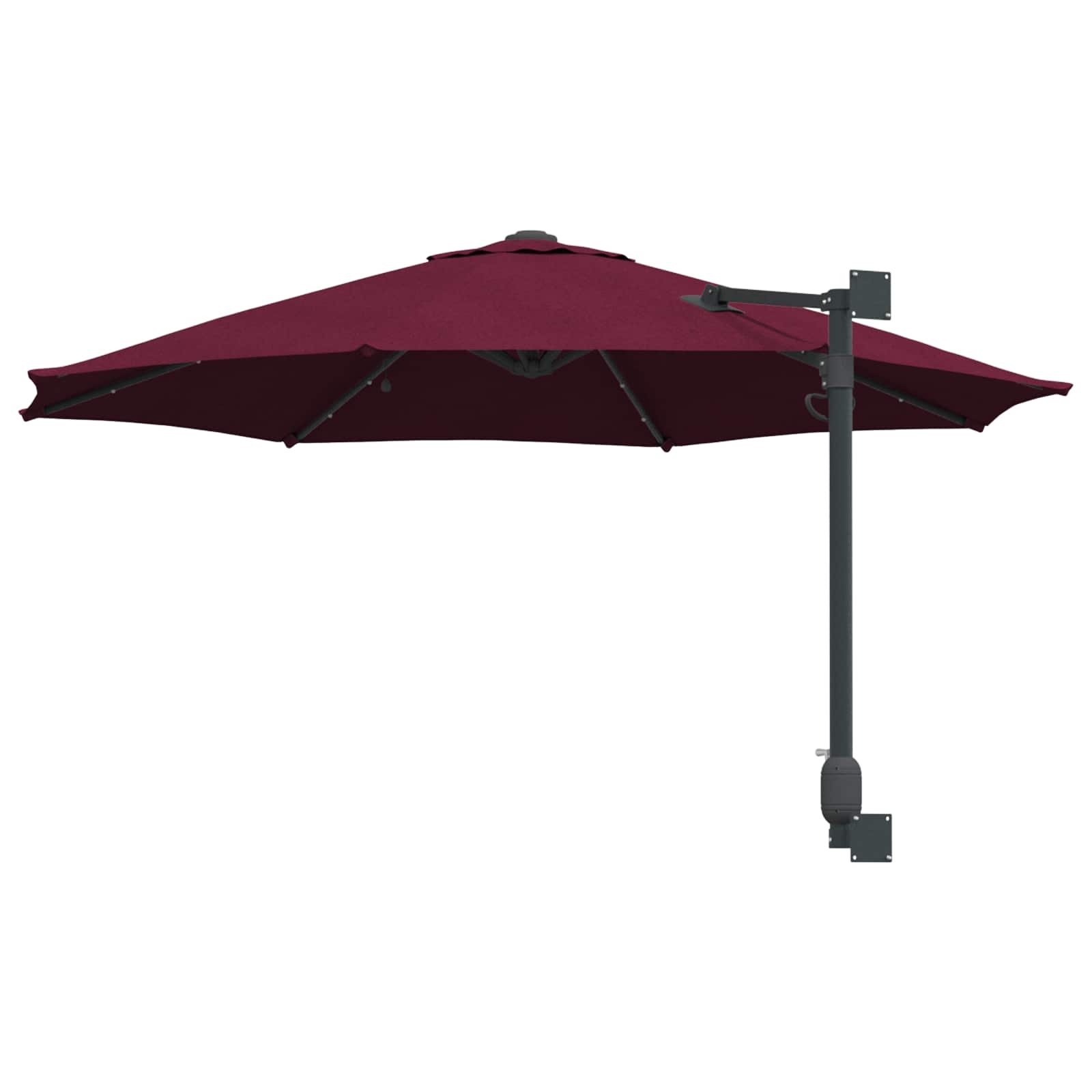 Ombrello da giardino 248 x 248 x 148 cm Poliestere e Acciaio