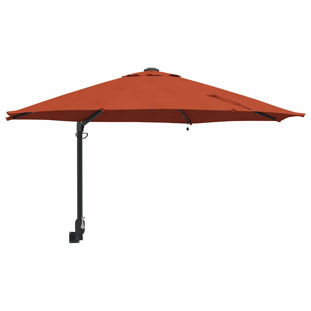 Ombrello da giardino 248 x 248 x 148 cm Poliestere e Acciaio