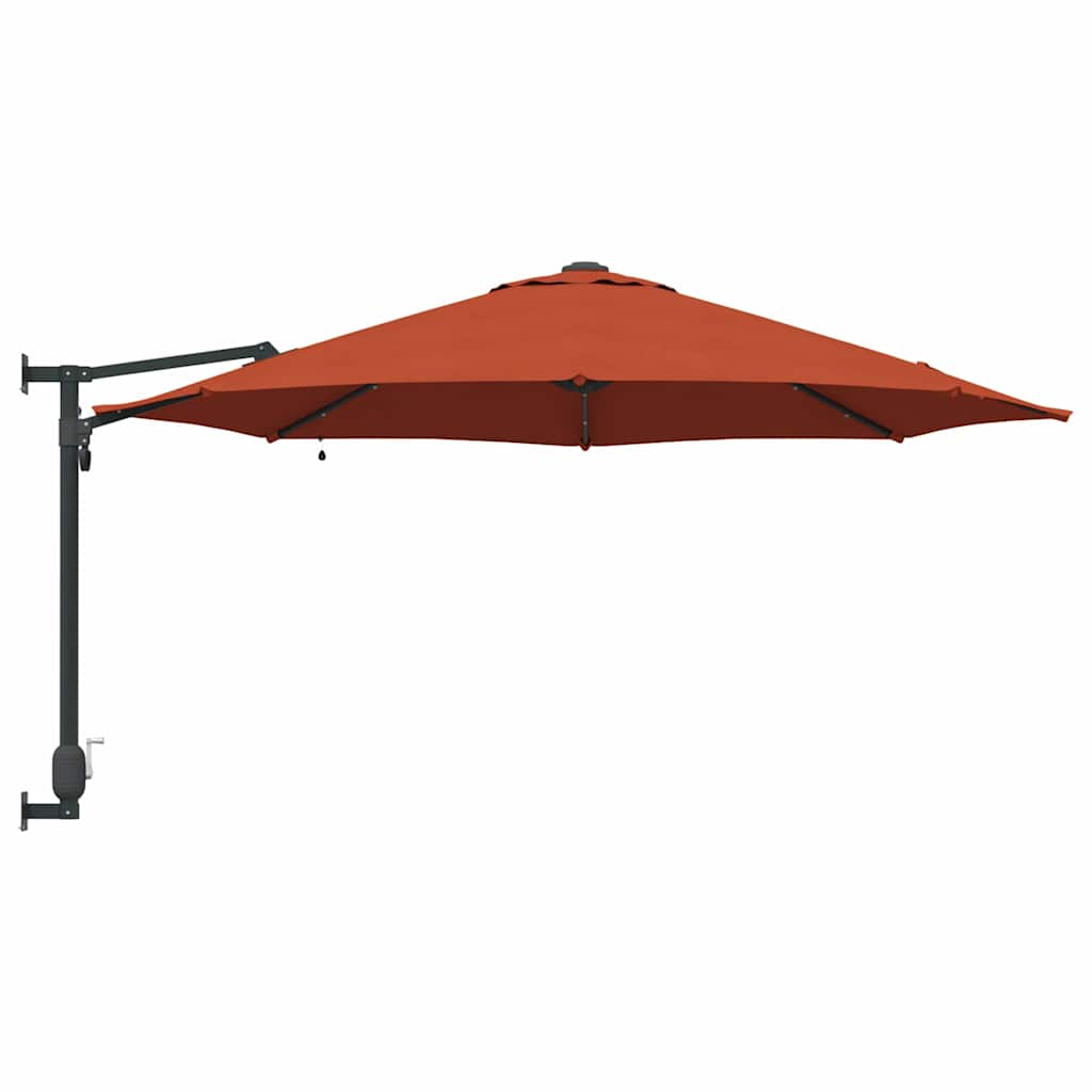 Ombrello da giardino 248 x 248 x 148 cm Poliestere e Acciaio